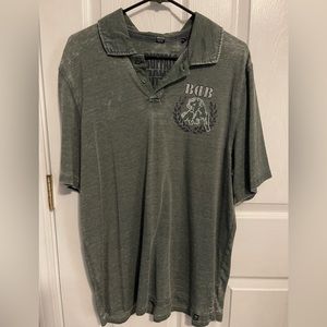 Men’s short sleeve printed polo